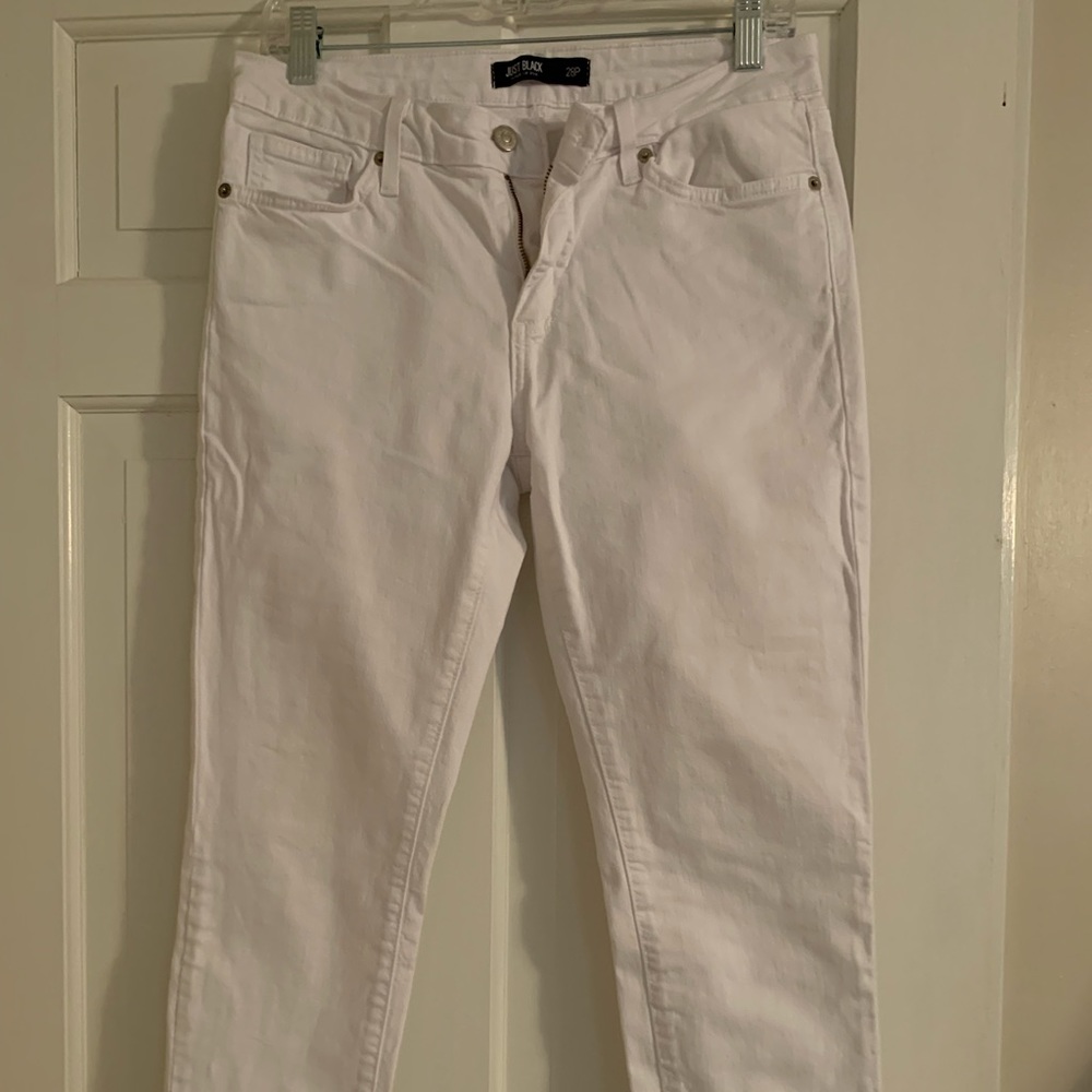 Just Black white jeans size 28P
